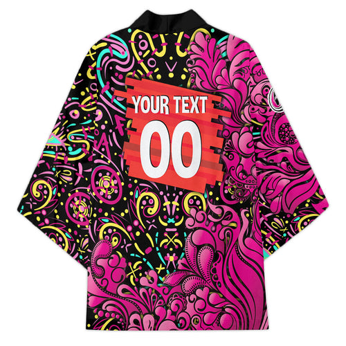 Personalized Sydney Sixers Cricket Kimono Hippie Psychedelic Pattern Vibrant Mandala Art Style