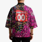 Personalized Sydney Sixers Cricket Kimono Hippie Psychedelic Pattern Vibrant Mandala Art Style