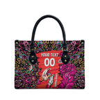 Personalized Sydney Sixers Cricket Leather Bag Hippie Psychedelic Pattern Vibrant Mandala Art Style