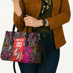 Personalized Sydney Sixers Cricket Leather Bag Hippie Psychedelic Pattern Vibrant Mandala Art Style
