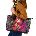 Personalized Sydney Sixers Cricket Leather Tote Bag Hippie Psychedelic Pattern Vibrant Mandala Art Style