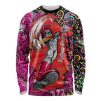Personalized Sydney Sixers Cricket Long Sleeve Shirt Hippie Psychedelic Pattern Vibrant Mandala Art Style