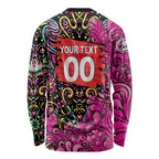 Personalized Sydney Sixers Cricket Long Sleeve Shirt Hippie Psychedelic Pattern Vibrant Mandala Art Style