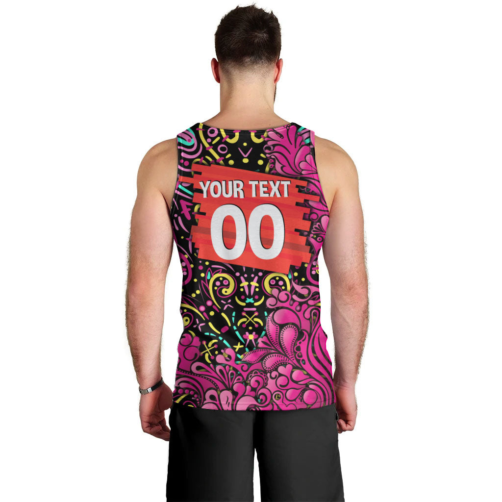 Personalized Sydney Sixers Cricket Men Tank Top Hippie Psychedelic Pattern Vibrant Mandala Art Style