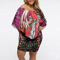 Personalized Sydney Sixers Cricket Off Shoulder Short Dress Hippie Psychedelic Pattern Vibrant Mandala Art Style