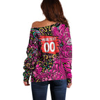 Personalized Sydney Sixers Cricket Off Shoulder Sweater Hippie Psychedelic Pattern Vibrant Mandala Art Style