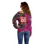 Personalized Sydney Sixers Cricket Off Shoulder Sweater Hippie Psychedelic Pattern Vibrant Mandala Art Style