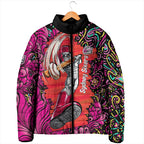 Personalized Sydney Sixers Cricket Padded Jacket Hippie Psychedelic Pattern Vibrant Mandala Art Style