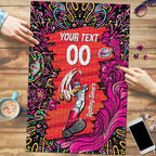 Personalized Sydney Sixers Cricket Puzzle Hippie Psychedelic Pattern Vibrant Mandala Art Style