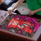 Personalized Sydney Sixers Cricket Puzzle Hippie Psychedelic Pattern Vibrant Mandala Art Style