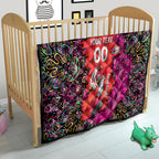 Personalized Sydney Sixers Cricket Quilt Hippie Psychedelic Pattern Vibrant Mandala Art Style