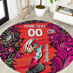 Personalized Sydney Sixers Cricket Round Carpet Hippie Psychedelic Pattern Vibrant Mandala Art Style