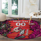 Personalized Sydney Sixers Cricket Round Carpet Hippie Psychedelic Pattern Vibrant Mandala Art Style