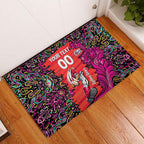 Personalized Sydney Sixers Cricket Rubber Doormat Hippie Psychedelic Pattern Vibrant Mandala Art Style