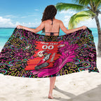 Personalized Sydney Sixers Cricket Sarong Hippie Psychedelic Pattern Vibrant Mandala Art Style