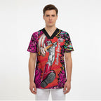Personalized Sydney Sixers Cricket Scrub Top Hippie Psychedelic Pattern Vibrant Mandala Art Style