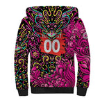 Personalized Sydney Sixers Cricket Sherpa Hoodie Hippie Psychedelic Pattern Vibrant Mandala Art Style