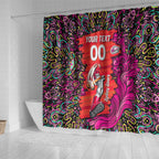 Personalized Sydney Sixers Cricket Shower Curtain Hippie Psychedelic Pattern Vibrant Mandala Art Style