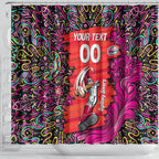 Personalized Sydney Sixers Cricket Shower Curtain Hippie Psychedelic Pattern Vibrant Mandala Art Style