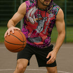 Personalized Sydney Sixers Cricket Sleeveless Hoodie Hippie Psychedelic Pattern Vibrant Mandala Art Style
