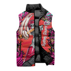 Personalized Sydney Sixers Cricket Sleeveless Puffer Jacket Hippie Psychedelic Pattern Vibrant Mandala Art Style