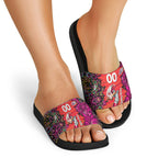 Personalized Sydney Sixers Cricket Slide Sandals Hippie Psychedelic Pattern Vibrant Mandala Art Style