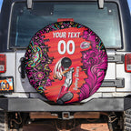 Personalized Sydney Sixers Cricket Spare Tire Cover Hippie Psychedelic Pattern Vibrant Mandala Art Style