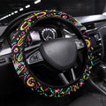 Sydney Sixers Cricket Steering Wheel Cover Hippie Psychedelic Pattern Vibrant Mandala Art Style