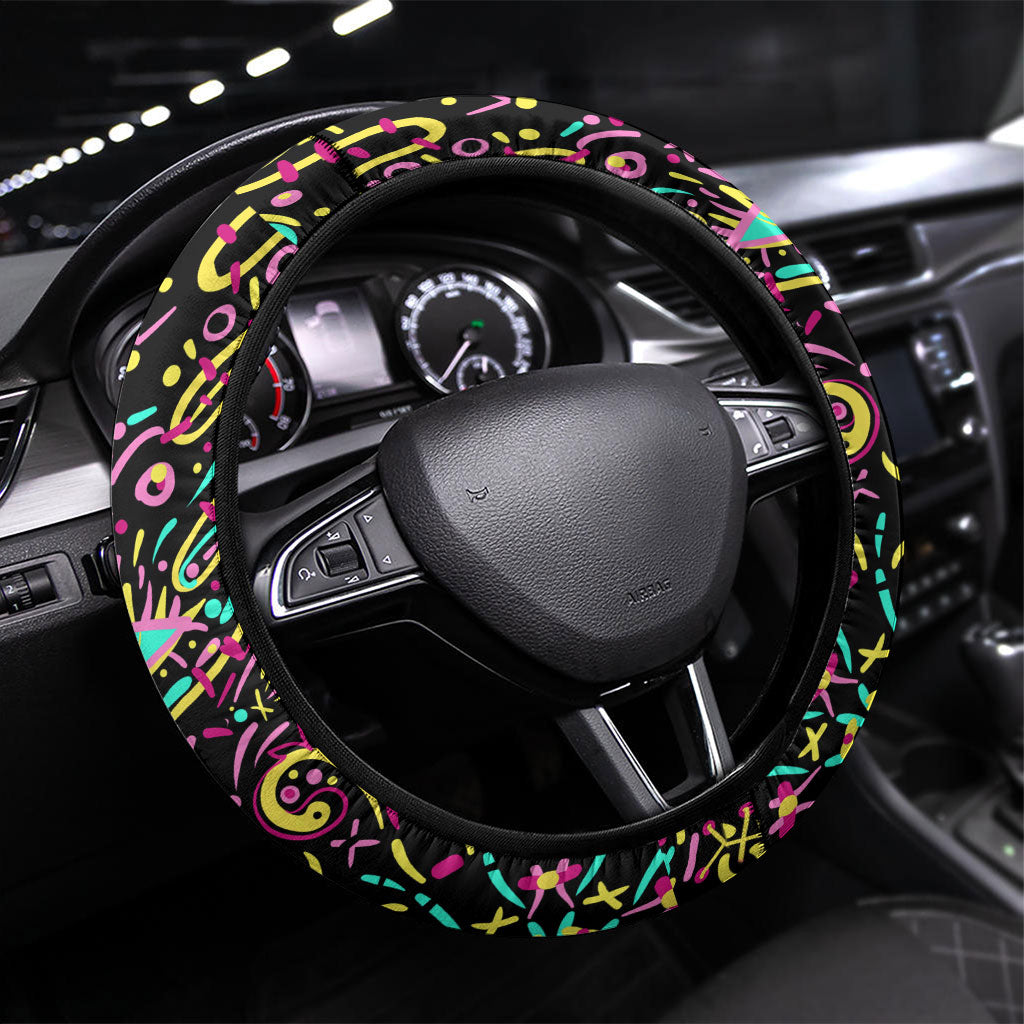 Sydney Sixers Cricket Steering Wheel Cover Hippie Psychedelic Pattern Vibrant Mandala Art Style