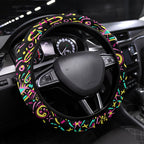 Sydney Sixers Cricket Steering Wheel Cover Hippie Psychedelic Pattern Vibrant Mandala Art Style