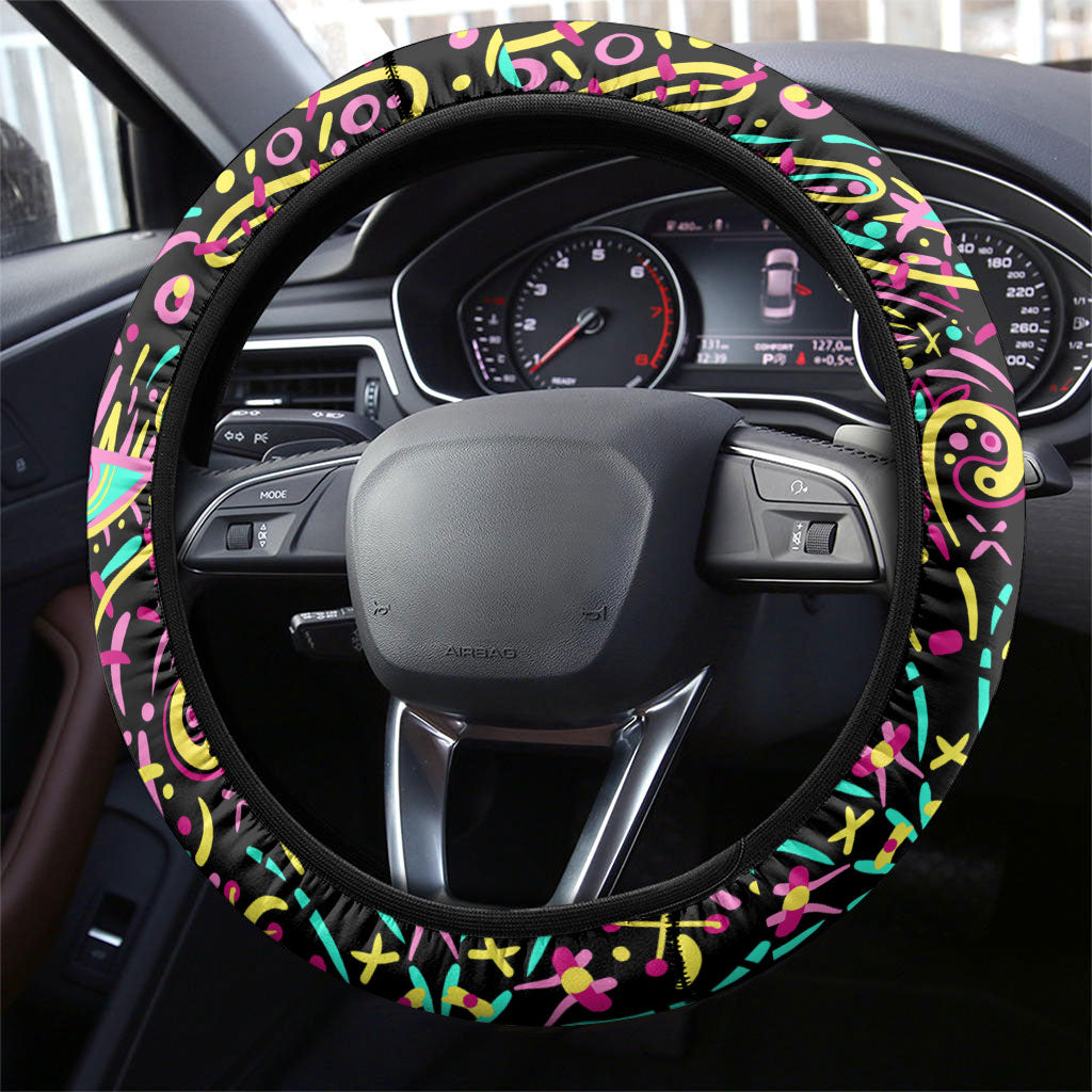 Sydney Sixers Cricket Steering Wheel Cover Hippie Psychedelic Pattern Vibrant Mandala Art Style