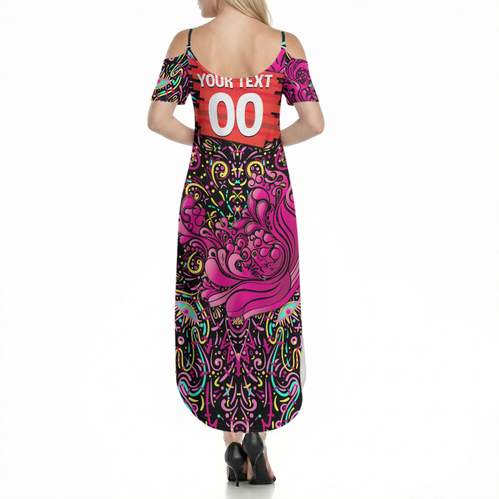 Personalized Sydney Sixers Cricket Summer Maxi Dress Hippie Psychedelic Pattern Vibrant Mandala Art Style