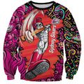 Personalized Sydney Sixers Cricket Sweatshirt Hippie Psychedelic Pattern Vibrant Mandala Art Style