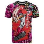 Personalized Sydney Sixers Cricket T Shirt Hippie Psychedelic Pattern Vibrant Mandala Art Style