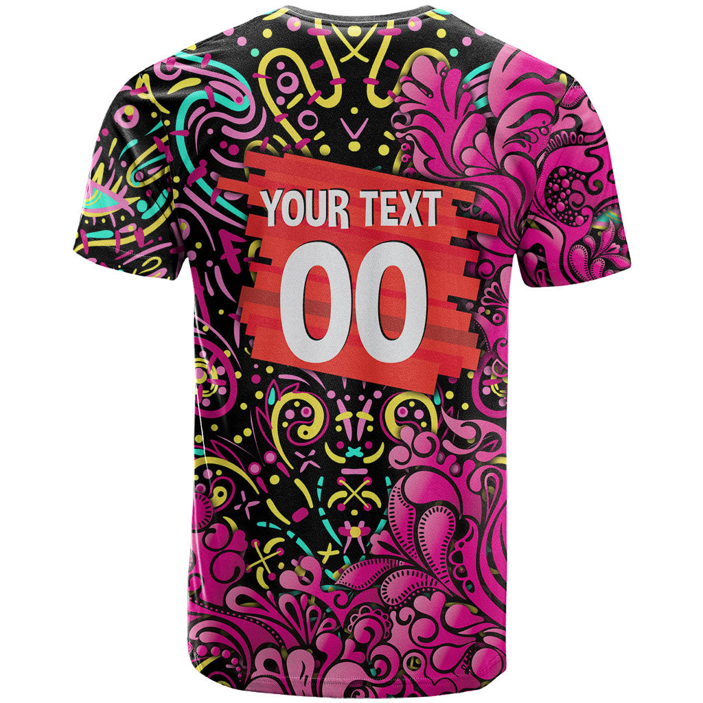 Personalized Sydney Sixers Cricket T Shirt Hippie Psychedelic Pattern Vibrant Mandala Art Style