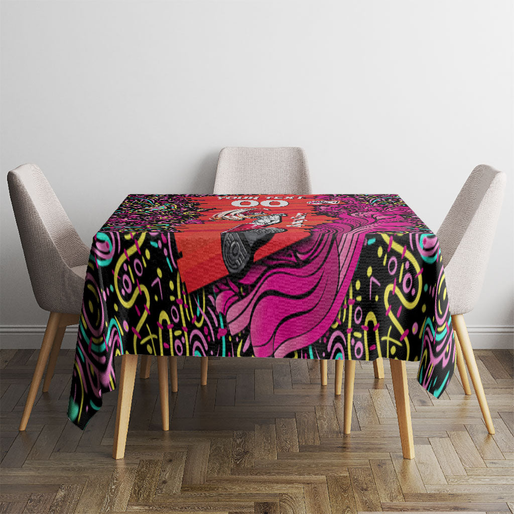 Personalized Sydney Sixers Cricket Tablecloth Hippie Psychedelic Pattern Vibrant Mandala Art Style