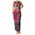 Personalized Sydney Sixers Cricket Tank Maxi Dress Hippie Psychedelic Pattern Vibrant Mandala Art Style