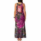 Personalized Sydney Sixers Cricket Tank Maxi Dress Hippie Psychedelic Pattern Vibrant Mandala Art Style