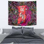 Personalized Sydney Sixers Cricket Tapestry Hippie Psychedelic Pattern Vibrant Mandala Art Style