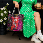 Personalized Sydney Sixers Cricket Tote Bag Hippie Psychedelic Pattern Vibrant Mandala Art Style
