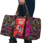Personalized Sydney Sixers Cricket Travel Bag Hippie Psychedelic Pattern Vibrant Mandala Art Style