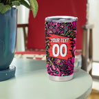 Personalized Sydney Sixers Cricket Tumbler Cup Hippie Psychedelic Pattern Vibrant Mandala Art Style