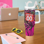 Personalized Sydney Sixers Cricket Tumbler With Handle Hippie Psychedelic Pattern Vibrant Mandala Art Style