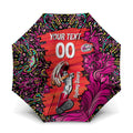 Personalized Sydney Sixers Cricket Umbrella Hippie Psychedelic Pattern Vibrant Mandala Art Style