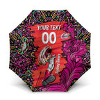Personalized Sydney Sixers Cricket Umbrella Hippie Psychedelic Pattern Vibrant Mandala Art Style