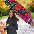 Personalized Sydney Sixers Cricket Umbrella Hippie Psychedelic Pattern Vibrant Mandala Art Style