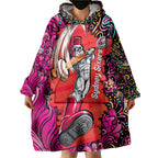Personalized Sydney Sixers Cricket Wearable Blanket Hoodie Hippie Psychedelic Pattern Vibrant Mandala Art Style