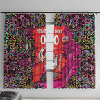 Personalized Sydney Sixers Cricket Window Curtain Hippie Psychedelic Pattern Vibrant Mandala Art Style