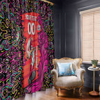 Personalized Sydney Sixers Cricket Window Curtain Hippie Psychedelic Pattern Vibrant Mandala Art Style