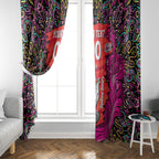Personalized Sydney Sixers Cricket Window Curtain Hippie Psychedelic Pattern Vibrant Mandala Art Style